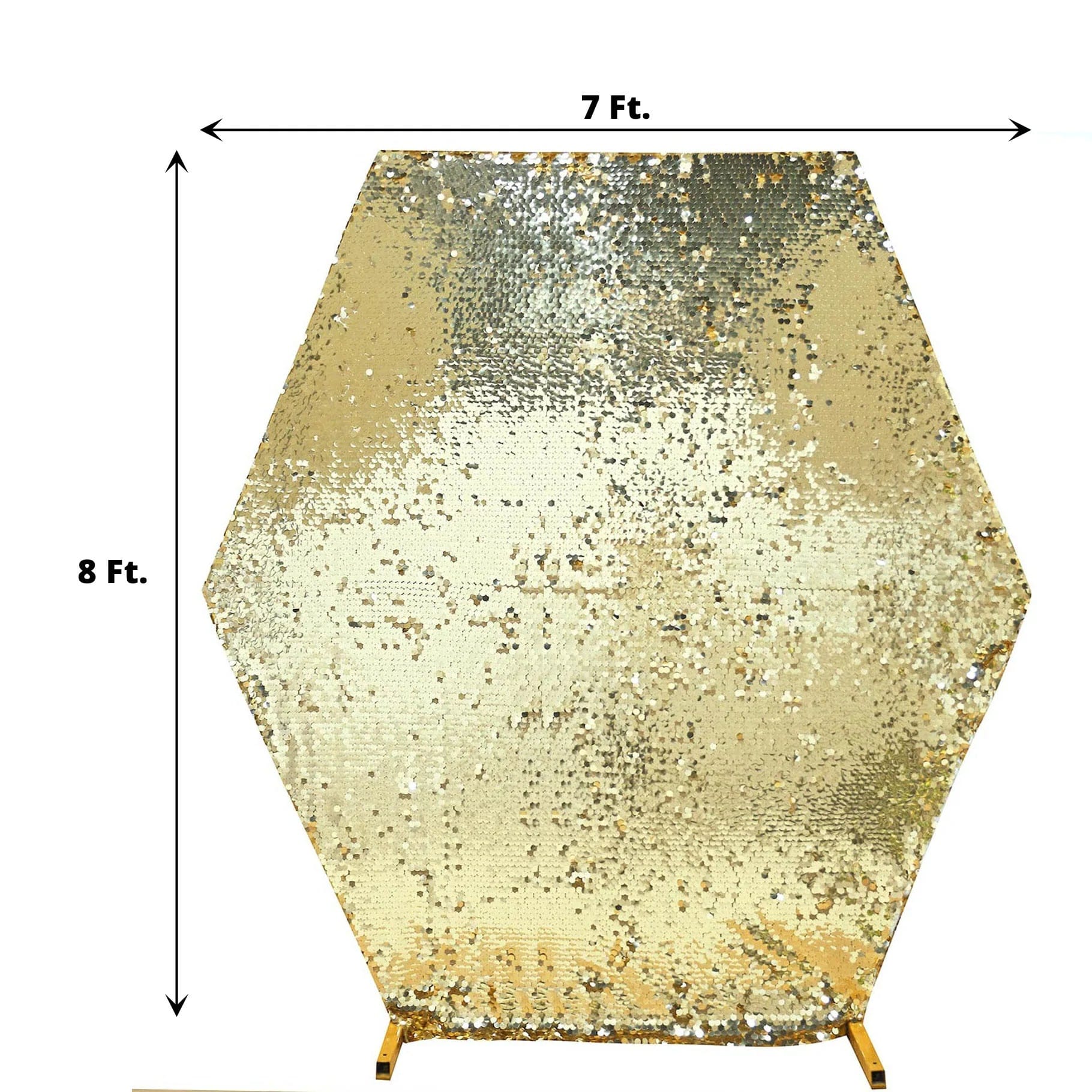 8 ft Big Payette Sequin Hexagon Backdrop Stand Cover Decorations ...