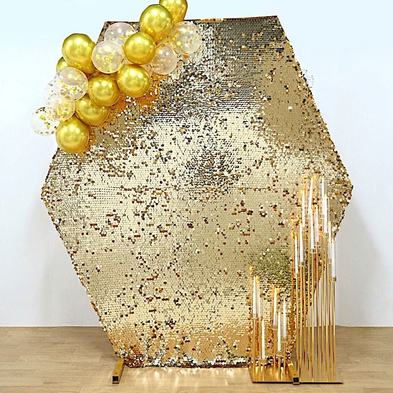 8 ft Big Payette Sequin Hexagon Backdrop Stand Cover Wedding Decorations