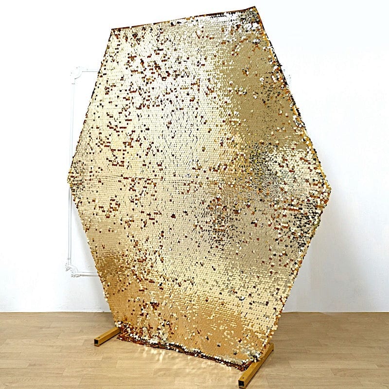 8 ft Big Payette Sequin Hexagon Backdrop Stand Cover Wedding Decorations