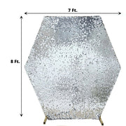 8 ft Big Payette Sequin Hexagon Backdrop Stand Cover Wedding Decorations