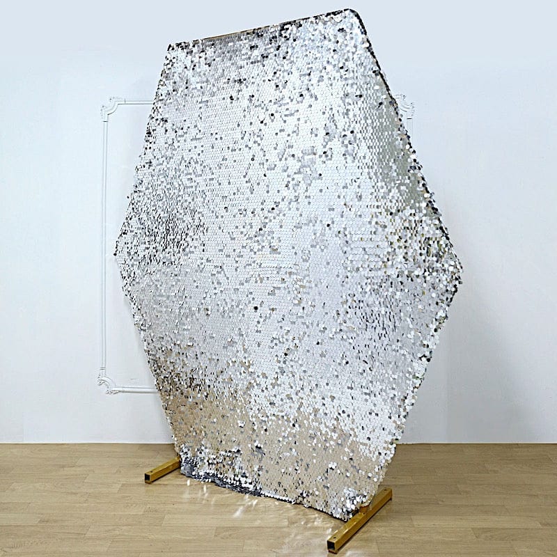 8 ft Big Payette Sequin Hexagon Backdrop Stand Cover Wedding Decorations