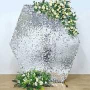 8 ft Big Payette Sequin Hexagon Backdrop Stand Cover Wedding Decorations