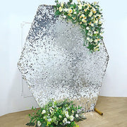 8 ft Big Payette Sequin Hexagon Backdrop Stand Cover Wedding Decorations