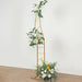 8 ft Curved Metal Floral Display Frame Wedding Arch Backdrop Stand - Gold BKDP_STND_14_M_GOLD