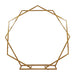 8 ft Dual Geometric Shape Metal Wedding Arch Backdrop Stand - Gold BKDP_STND_GEO1_GOLD