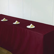 8 ft Fitted Polyester Tablecloth 96" x 30" x 30" - Burgundy TAB_FIT8_BURG