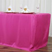 8 ft Fitted Polyester Tablecloth 96" x 30" x 30" - Fuchsia TAB_FIT8_FUSH