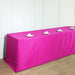 8 ft Fitted Polyester Tablecloth 96" x 30" x 30" - Fuchsia TAB_FIT8_FUSH