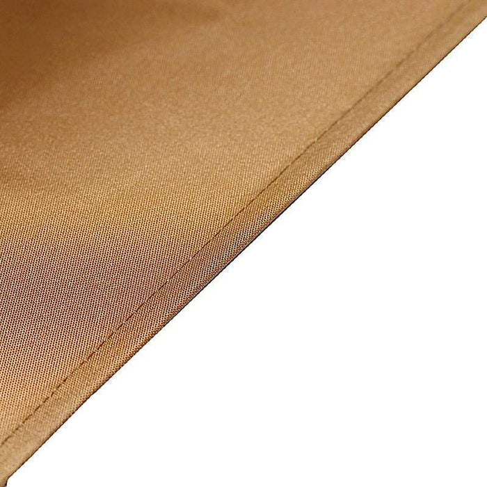 8 ft Fitted Polyester Tablecloth 96" x 30" x 30" - Gold TAB_FIT8_GOLD