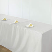8 ft Fitted Polyester Tablecloth 96" x 30" x 30" - Ivory TAB_FIT8_IVR