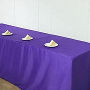 8 ft Fitted Polyester Tablecloth 96" x 30" x 30" - Purple TAB_FIT8_PURP
