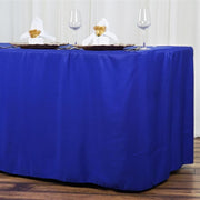 8 ft Fitted Polyester Tablecloth 96" x 30" x 30" - Royal Blue TAB_FIT8_ROY