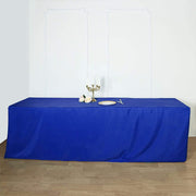 8 ft Fitted Polyester Tablecloth 96" x 30" x 30" - Royal Blue TAB_FIT8_ROY