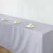 8 ft Fitted Polyester Tablecloth 96" x 30" x 30" - Silver Light Gray TAB_FIT8_SILV