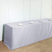 8 ft Fitted Polyester Tablecloth 96" x 30" x 30"