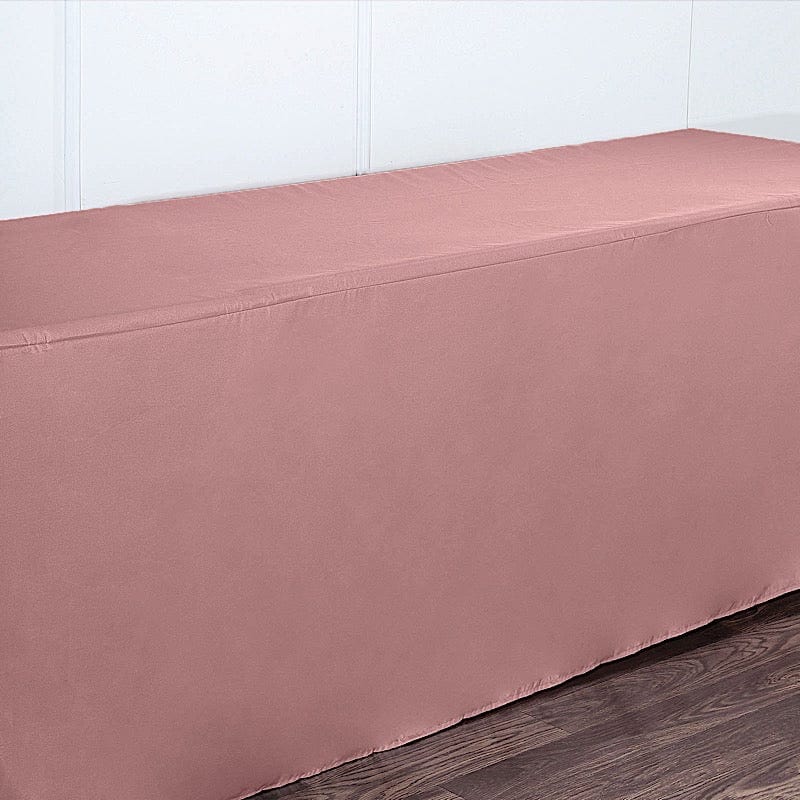 8 ft Fitted Polyester Tablecloth 96" x 30" x 30"