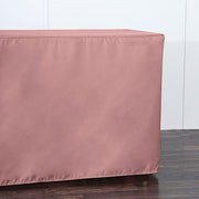 8 ft Fitted Polyester Tablecloth 96" x 30" x 30"