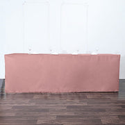 8 ft Fitted Polyester Tablecloth 96" x 30" x 30"