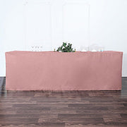 8 ft Fitted Polyester Tablecloth 96" x 30" x 30"