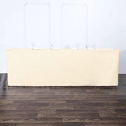 8 ft Fitted Polyester Tablecloth 96" x 30" x 30"