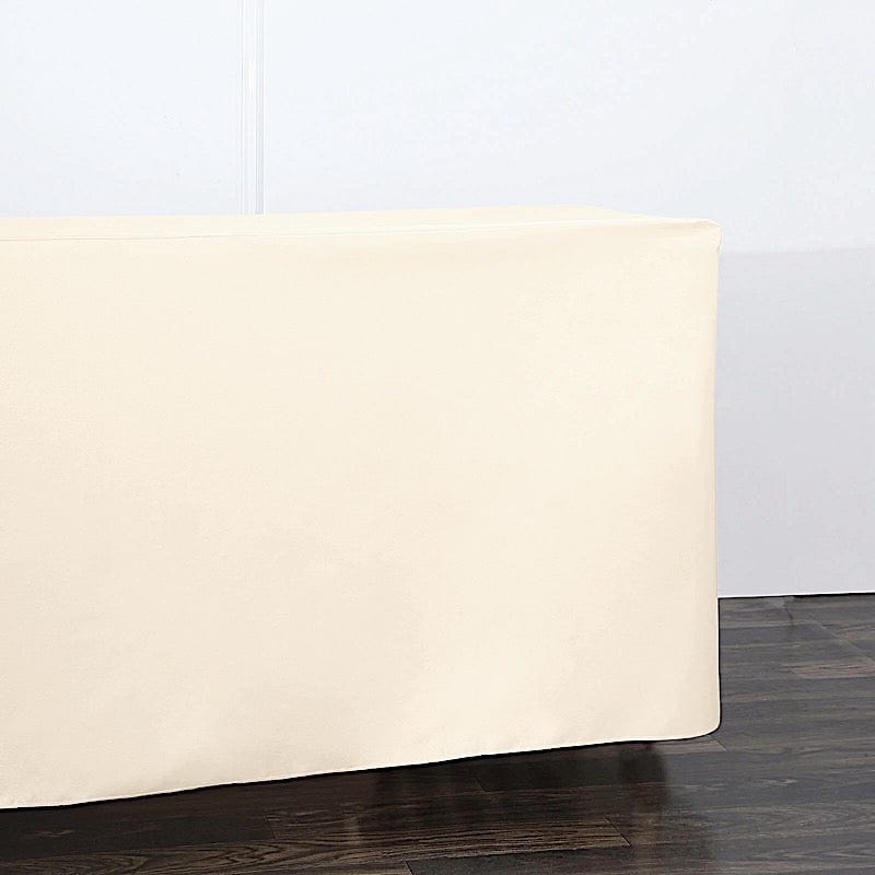 8 ft Fitted Polyester Tablecloth 96" x 30" x 30"