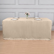 8 ft Fitted Polyester Tablecloth 96" x 30" x 30"