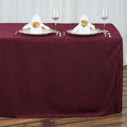 8 ft Fitted Polyester Tablecloth 96" x 30" x 30" - Burgundy TAB_FIT8_BURG