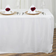 8 ft Fitted Polyester Tablecloth 96" x 30" x 30" - Ivory TAB_FIT8_IVR