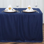8 ft Fitted Polyester Tablecloth 96" x 30" x 30" - Navy Blue TAB_FIT8_NAVY
