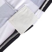 8 ft Fitted Premium Spandex Tablecloth Striped Table Cover - Black and White TAB_REC_SPX8FT_15_BLK