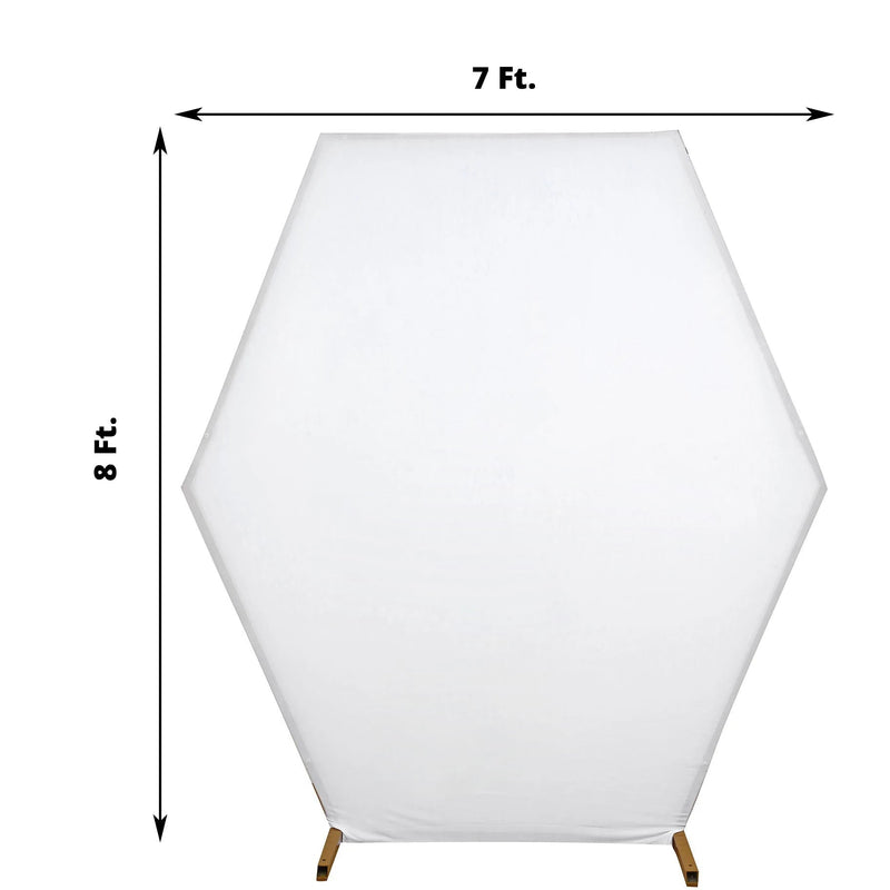 8 ft Fitted Spandex Hexagon Backdrop Stand Cover Wedding Decorations