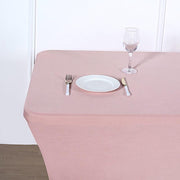 8 ft Fitted Spandex Tablecloth 96" x 30" x 30" - Dusty Rose TAB_REC_SPX8FT_080