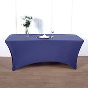 8 ft Fitted Spandex Tablecloth 96" x 30" x 30" - Purple TAB_REC_SPX8FT_PURP