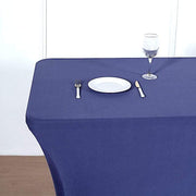 8 ft Fitted Spandex Tablecloth 96" x 30" x 30" - Purple TAB_REC_SPX8FT_PURP