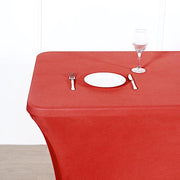 8 ft Fitted Spandex Tablecloth 96" x 30" x 30" - Red TAB_REC_SPX8FT_RED
