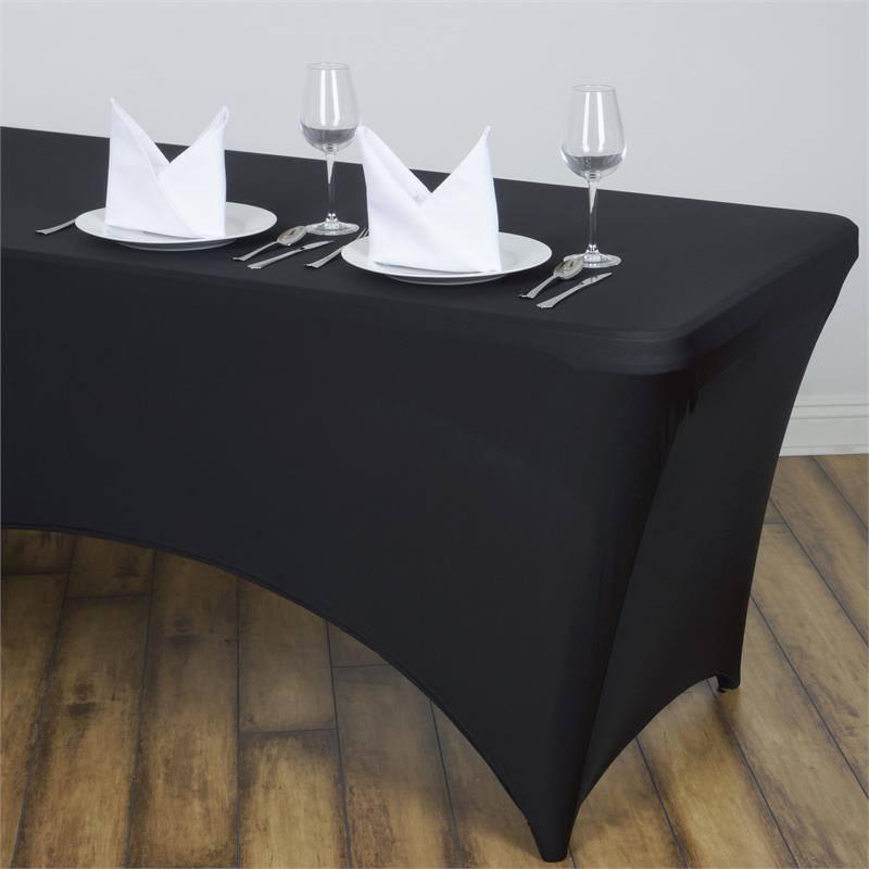 8 ft Fitted Spandex Tablecloth 96" x 30" x 30"