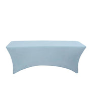 8 ft Fitted Spandex Tablecloth 96" x 30" x 30" - Dusty Blue TAB_REC_SPX8FT_086