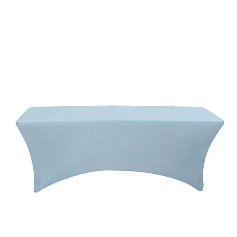 8 ft Fitted Spandex Tablecloth 96" x 30" x 30" - Dusty Blue TAB_REC_SPX8FT_086