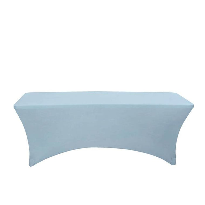 8 ft Fitted Spandex Tablecloth 96" x 30" x 30" - Dusty Blue TAB_REC_SPX8FT_086
