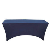 8 ft Fitted Spandex Tablecloth 96" x 30" x 30" - Navy Blue TAB_REC_SPX8FT_NAVY