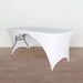 8 ft Fitted Spandex Tablecloth Open Back Rectangular Table Cover - White TAB_REC_SPX8FT_OPN_WHT