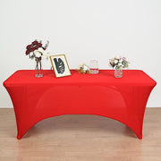 8 ft Fitted Spandex Tablecloth Open Back Rectangular Table Cover
