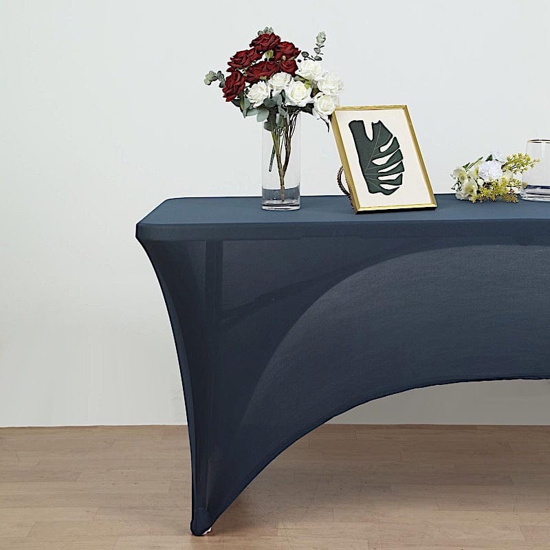 8 ft Fitted Spandex Tablecloth Open Back Rectangular Table Cover