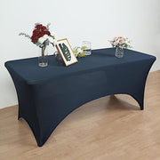 8 ft Fitted Spandex Tablecloth Open Back Rectangular Table Cover