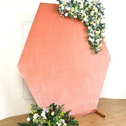 8 ft Fitted Velvet Hexagon Backdrop Stand Cover Wedding Decorations