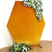 8 ft Fitted Velvet Hexagon Backdrop Stand Cover Wedding Decorations