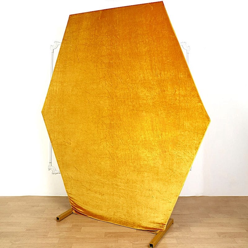 8 ft Fitted Velvet Hexagon Backdrop Stand Cover Wedding Decorations