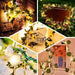 8 ft LED Sunflowers with Leaves Garland Battery Operated Fairy Lights - Yellow and Green LEDSTR_ARTI_002_CLR