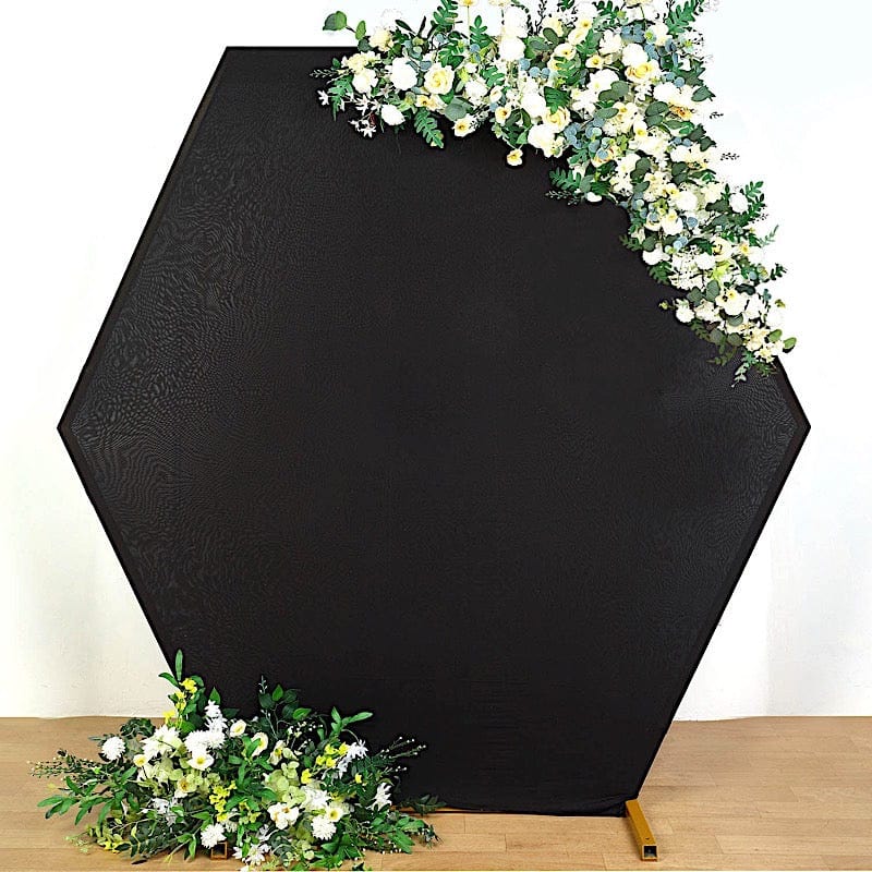 8 ft Metallic Double-sided Spandex Hexagon Backdrop Stand Cover Wedding Decorations