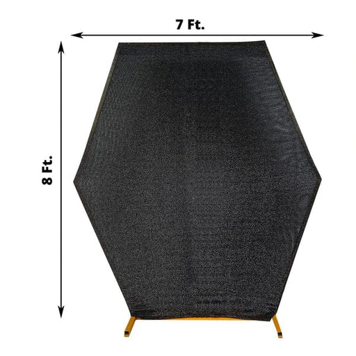 8 ft Metallic Double-sided Spandex Hexagon Backdrop Stand Cover Wedding Decorations